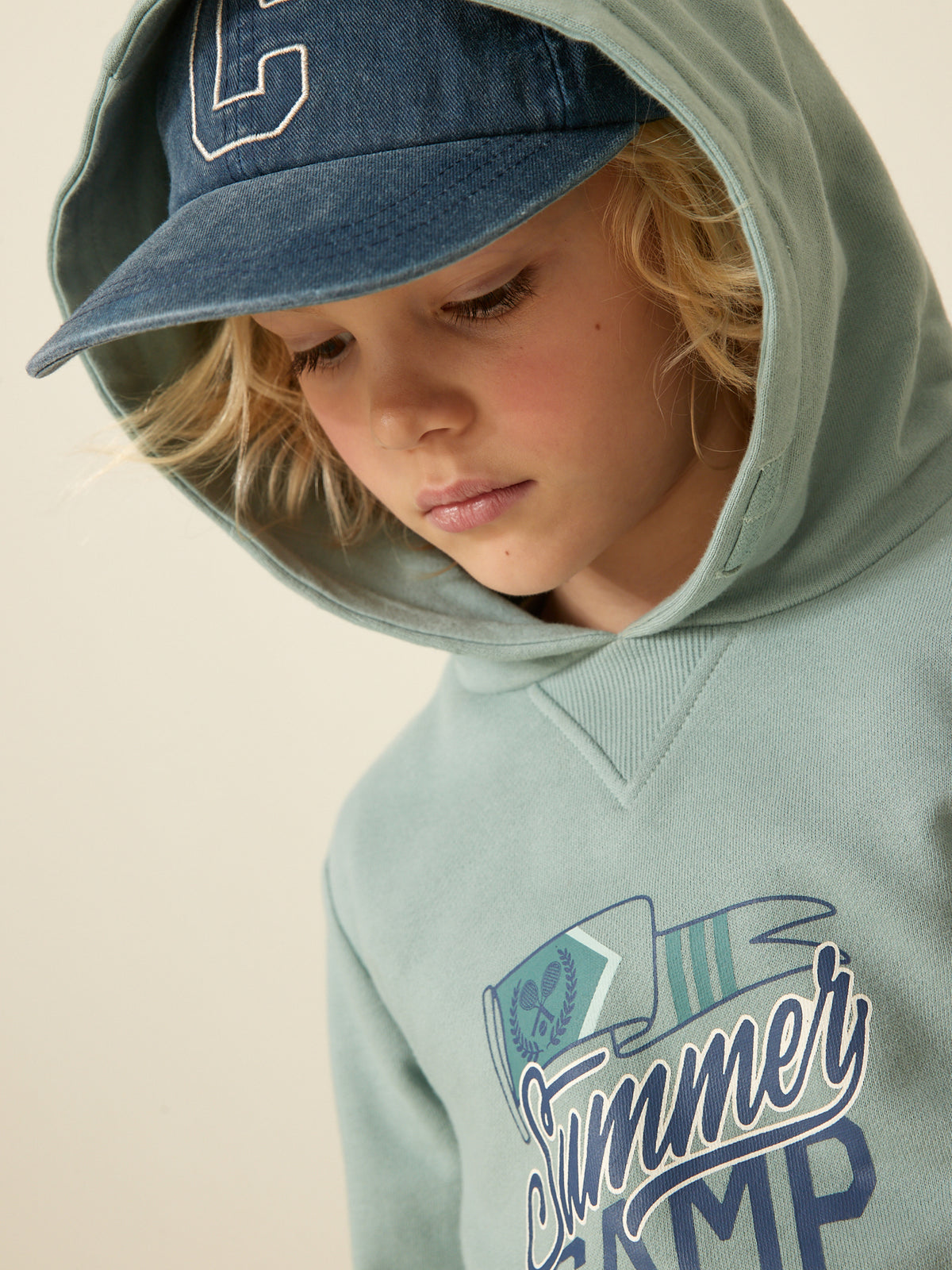 Jungen-Sweatshirt mit Kapuze - Bio-Baumwolle