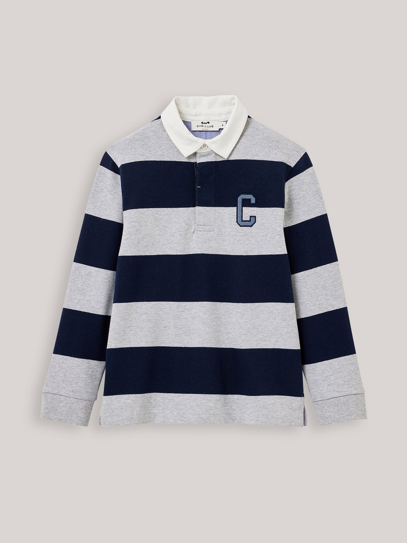 Polo-rugby rayé Garçon - Coton biologique