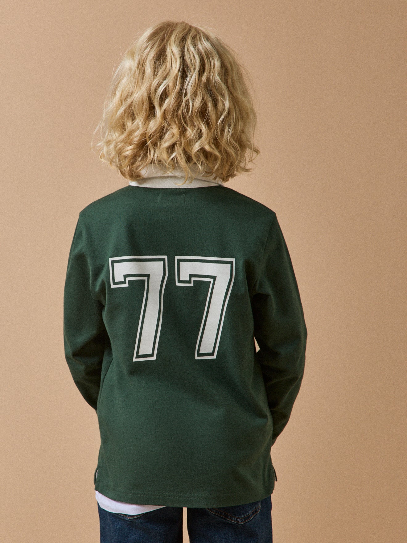 Jungen Rugby-Shirt mit Polokragen – Bio-Baumwolle