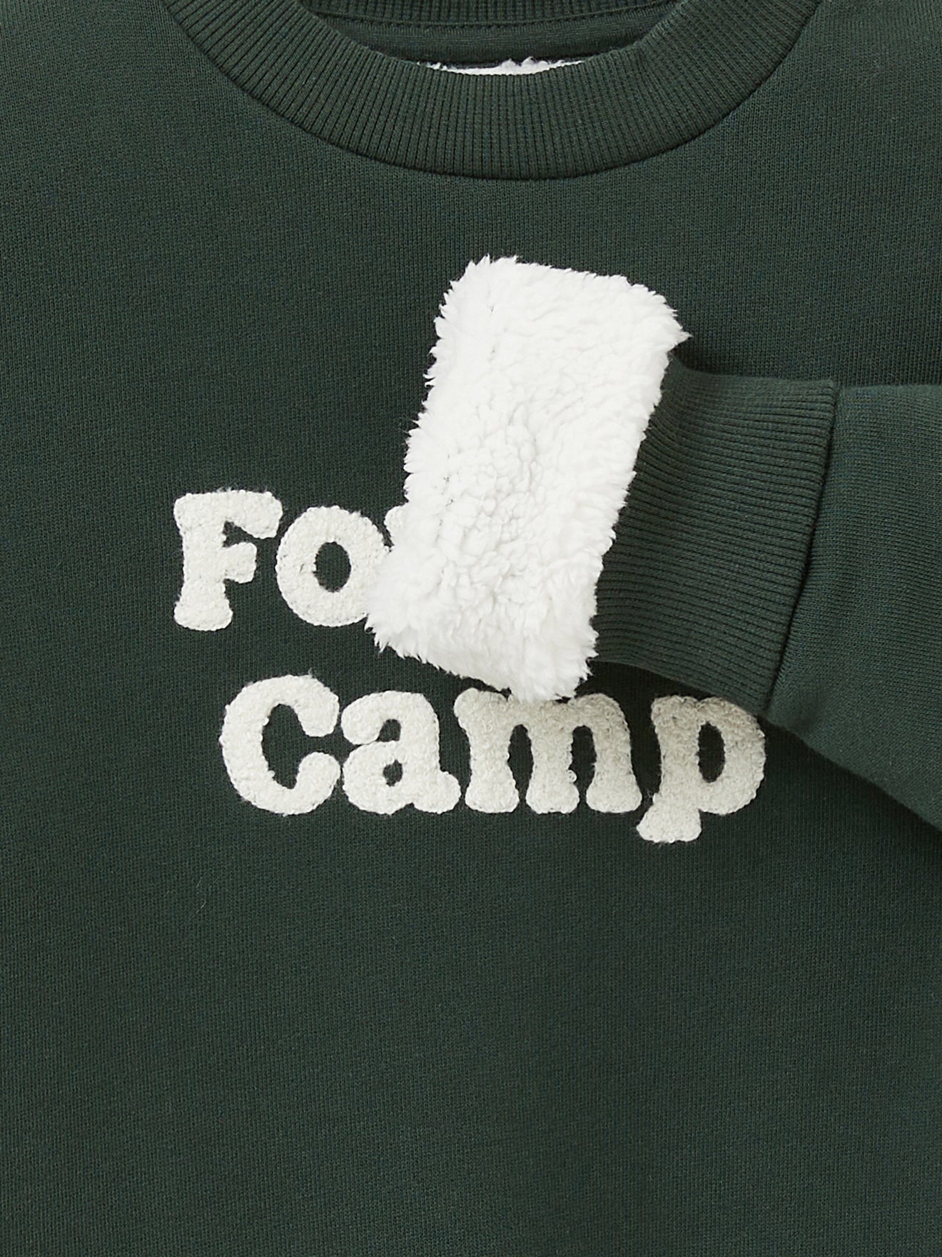 Jungen-Sweatshirt mit Sherpa-Futter