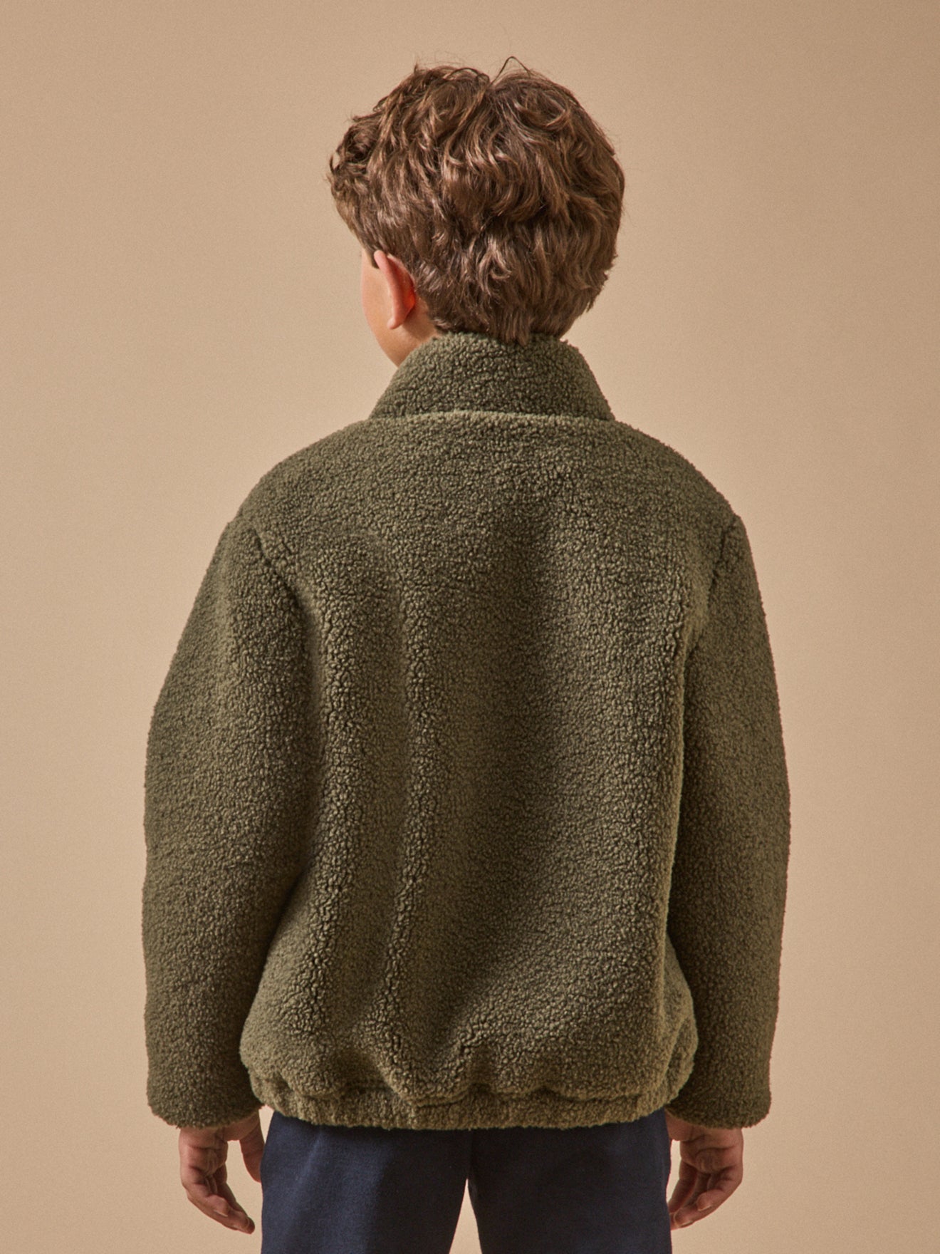 Jungen-Cardigan aus Sherpa