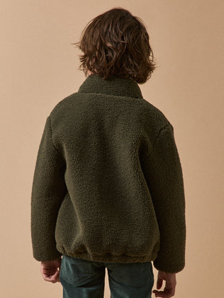 Cardigan zippé en sherpa Garçon