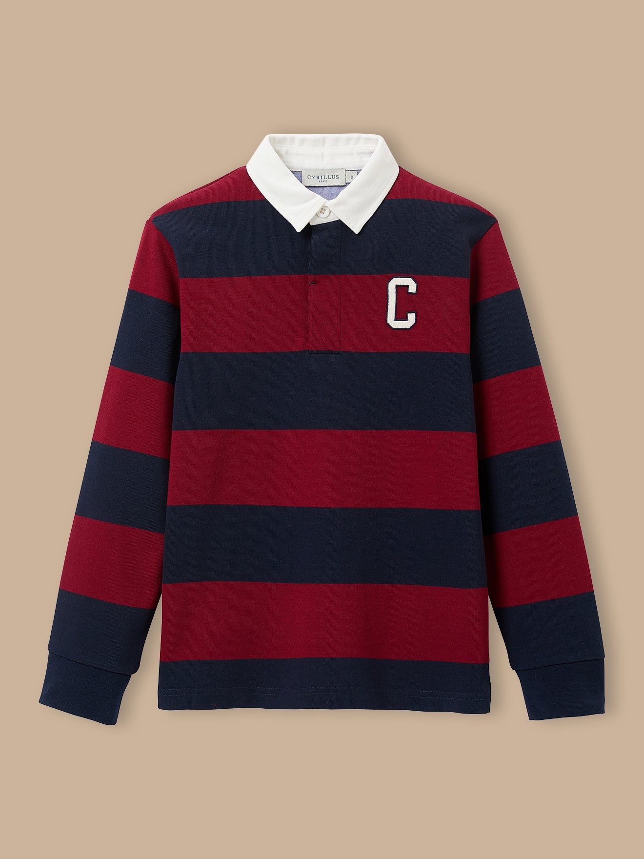 Jungen Rugby-Poloshirt, gestreift