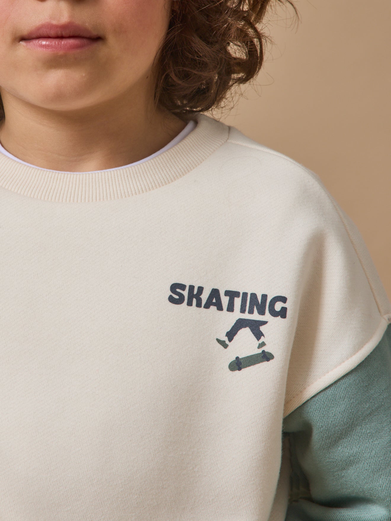 Jungen-Sweatshirt im « Colorblock »-Look