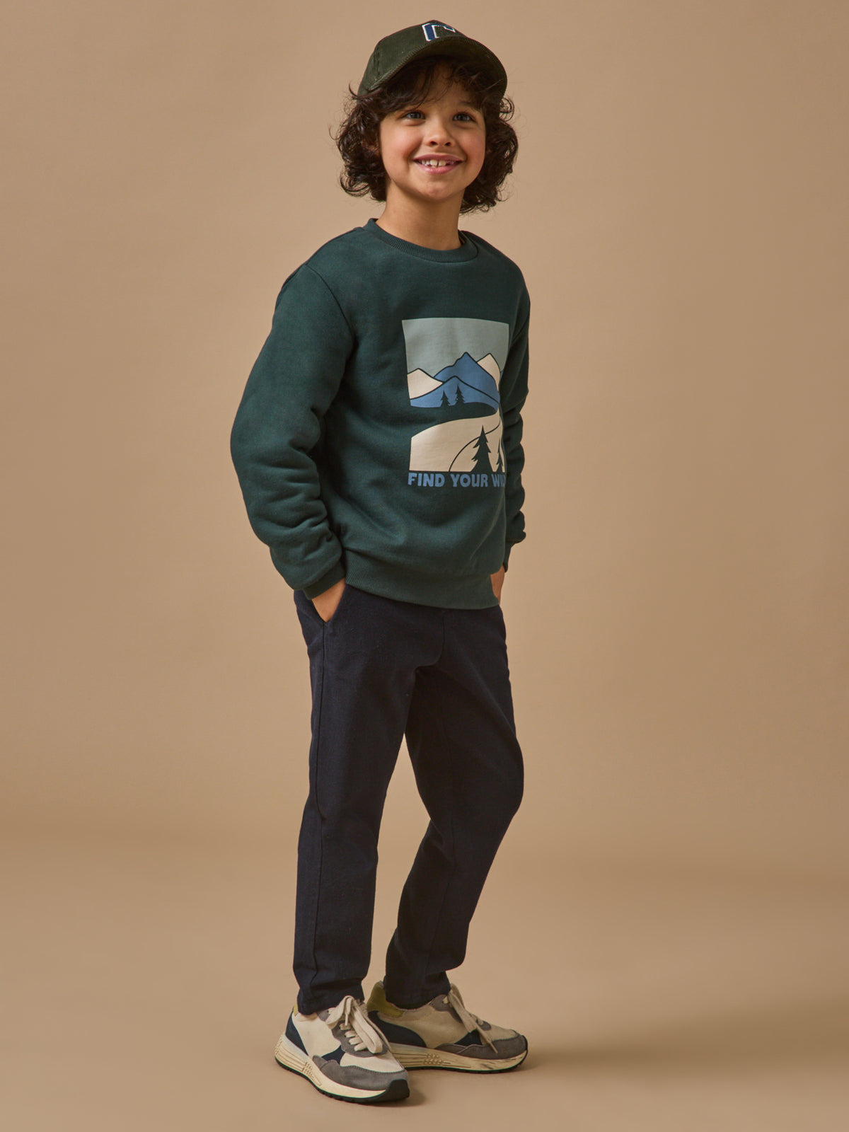 Sweat doublé sherpa Garçon