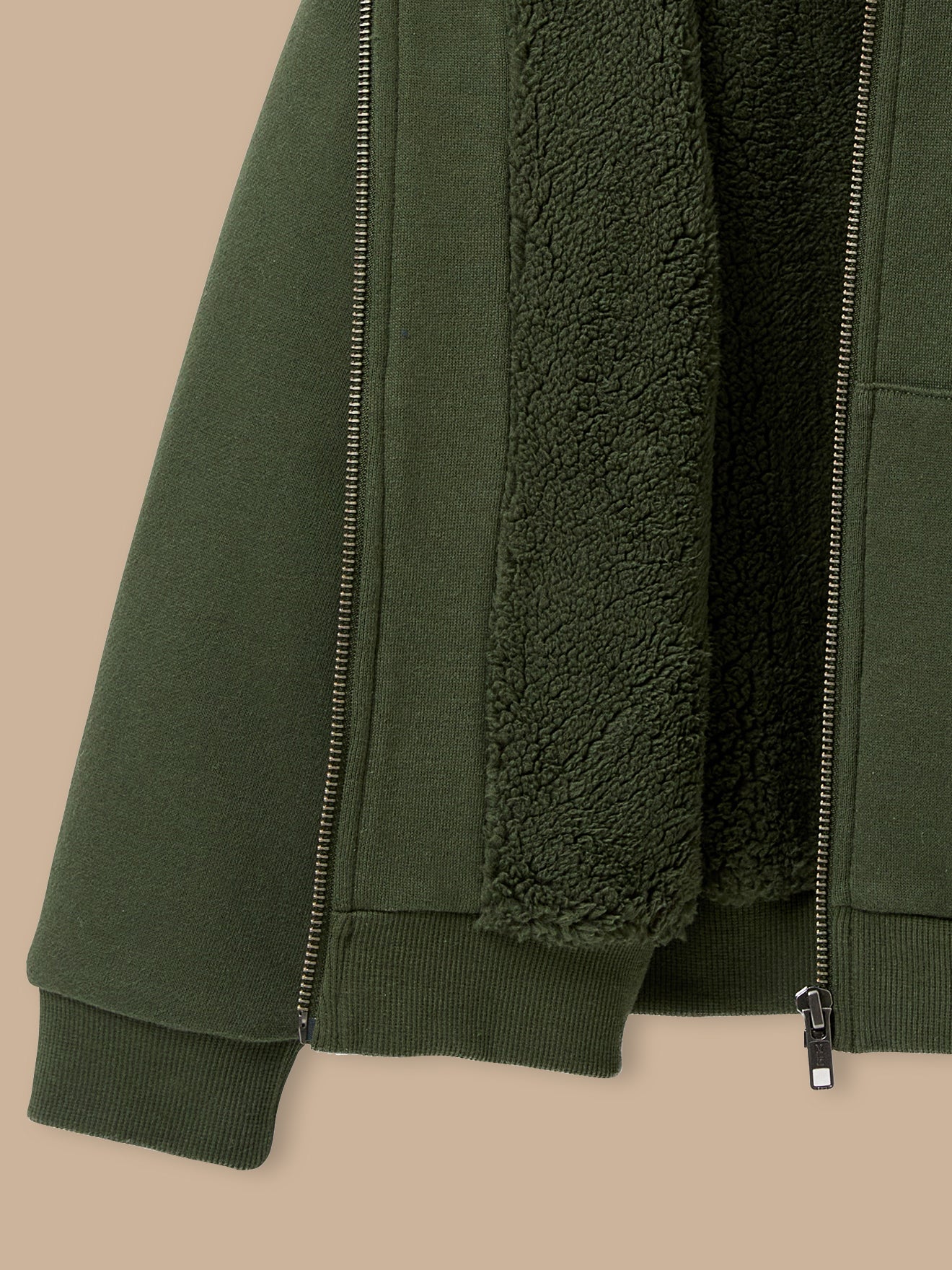 Sweat zippé doublé sherpa Garçon