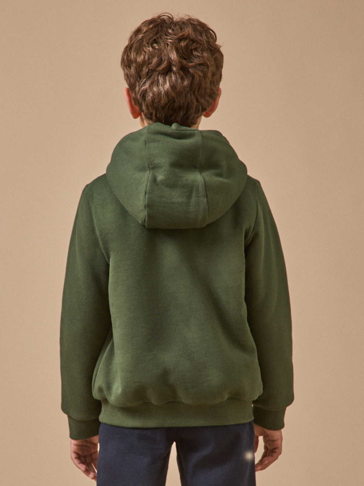Sweat zippé doublé sherpa Garçon