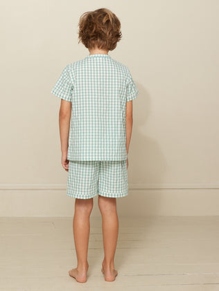 Jungen Kurz-Pyjama mit Vichy-Karo