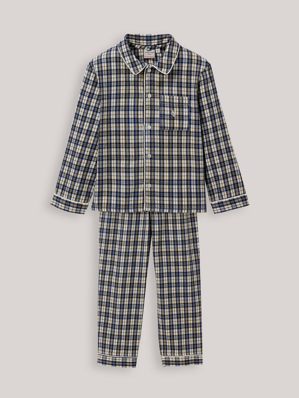 Jungen-Pyjama mit Karomuster