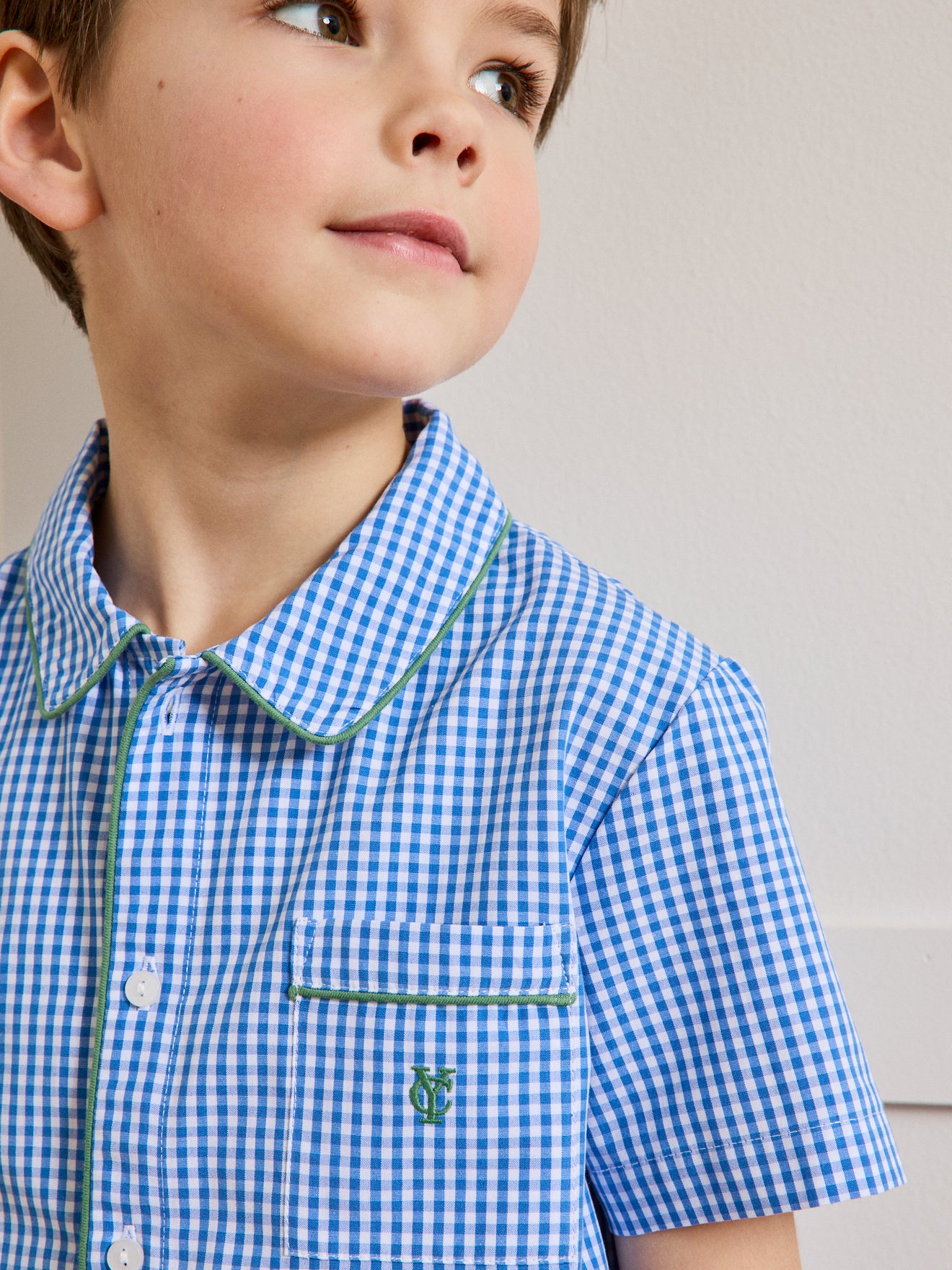 Pyja-short vichy Garçon