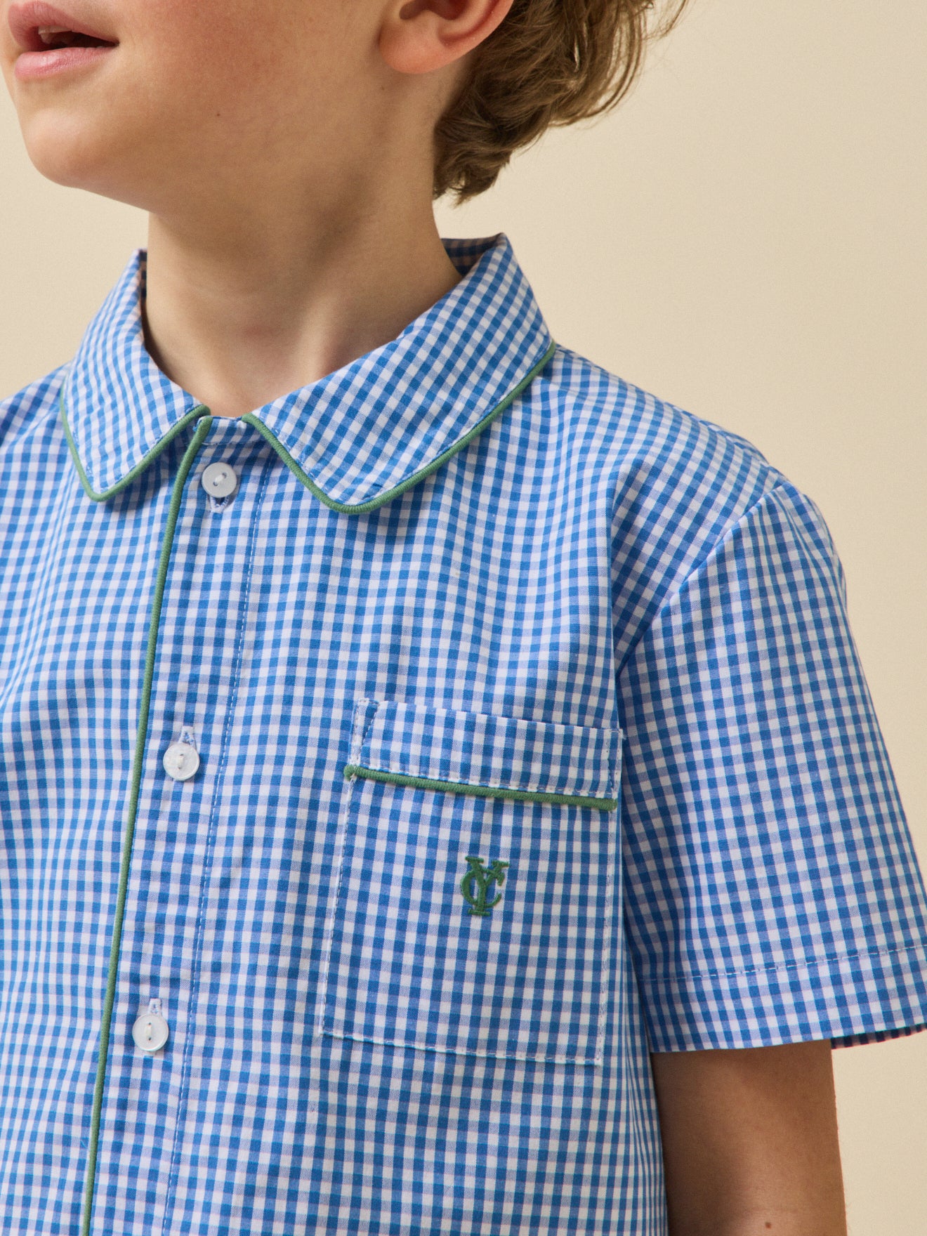 Pyja-short vichy Garçon