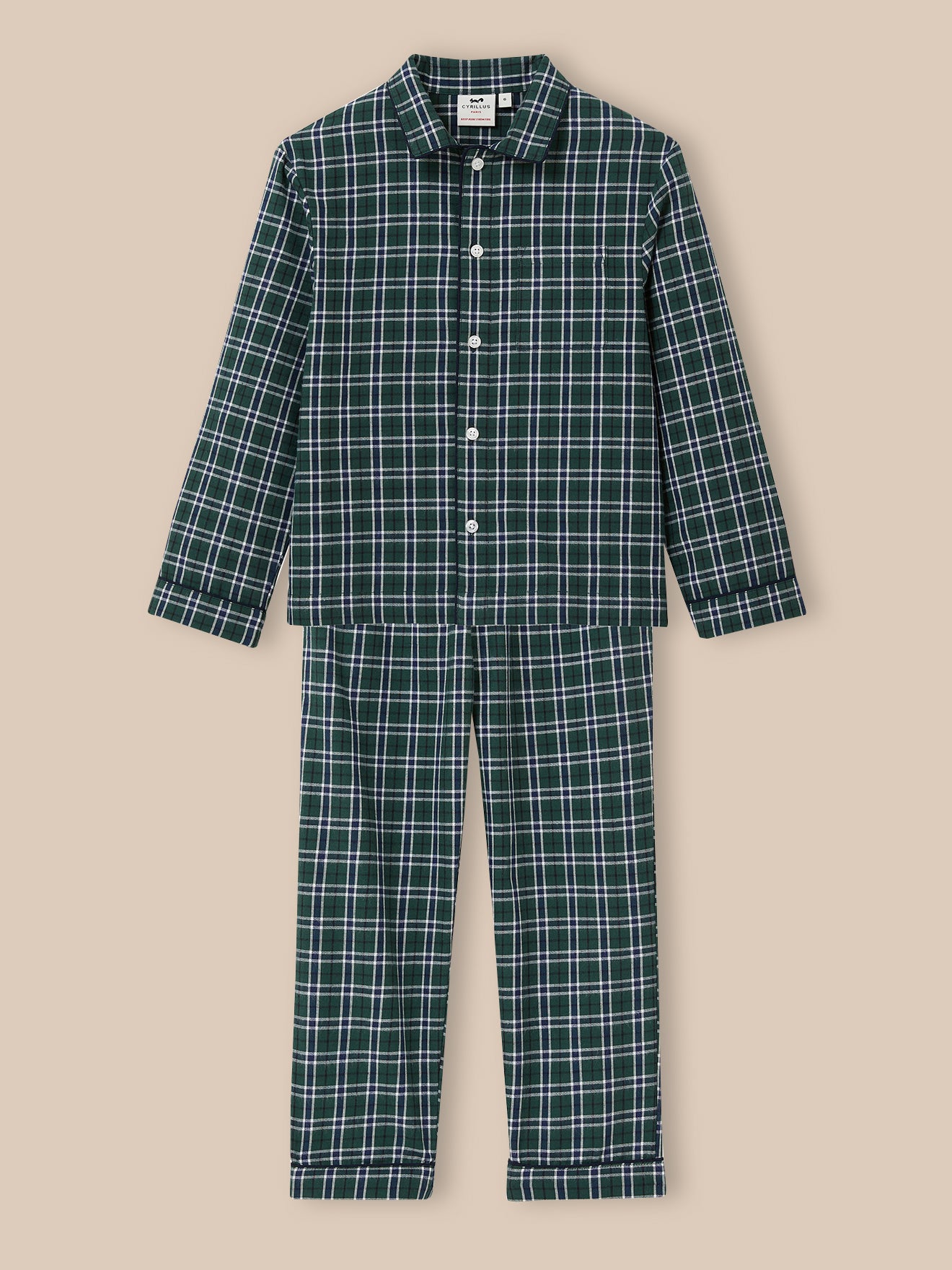Jungen-Pyjama mit Karomuster