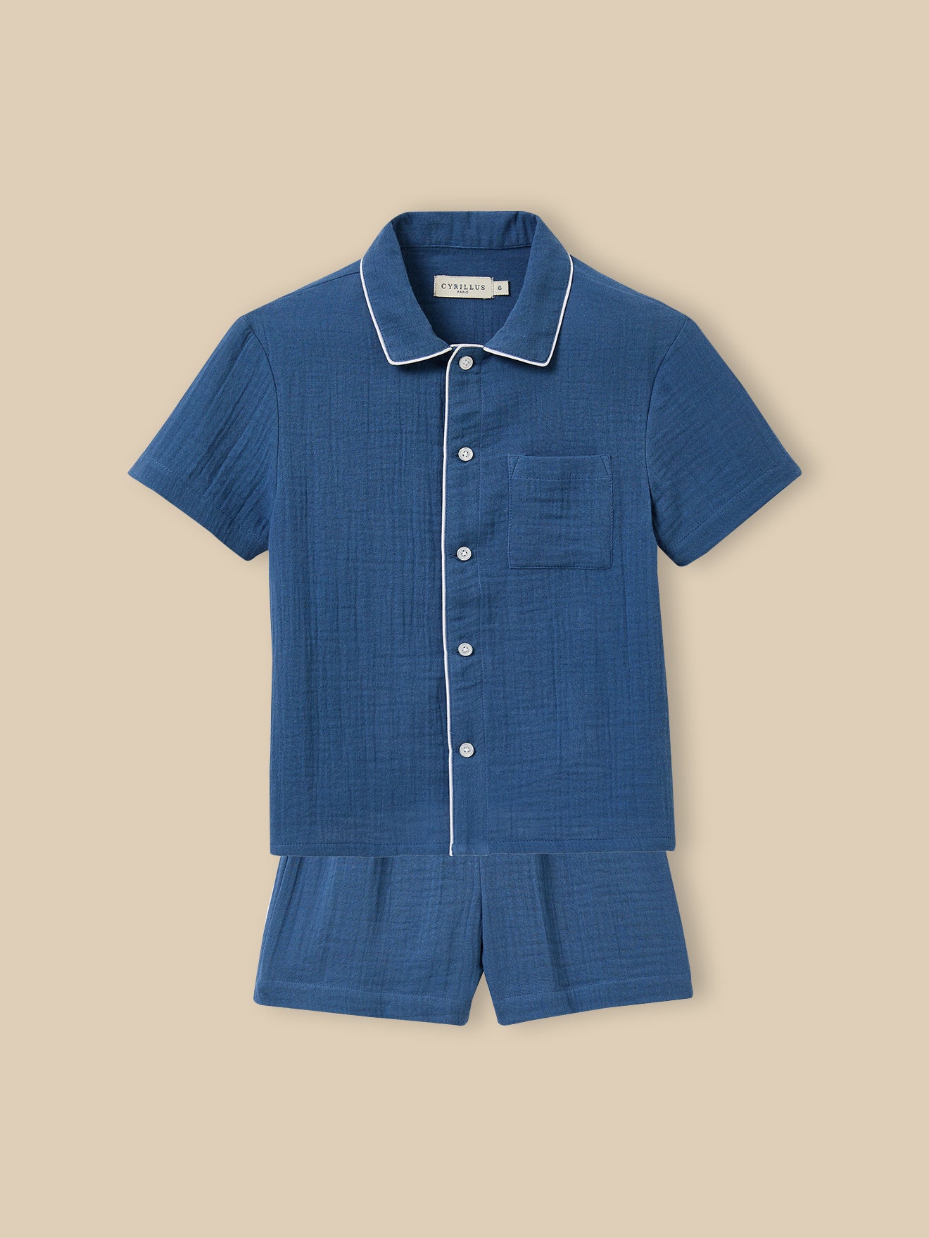 Pyja-short en gaze de coton garçon