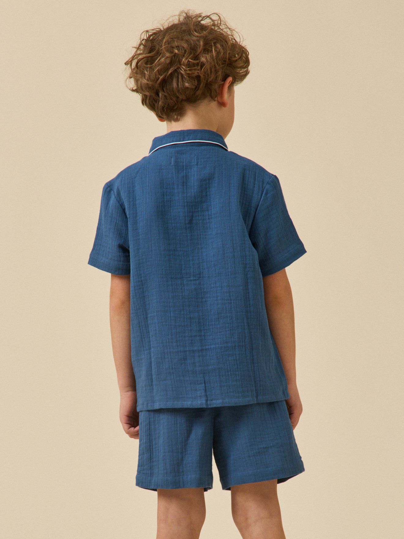 Jungen Pyjama-Short aus Baumwollgaze