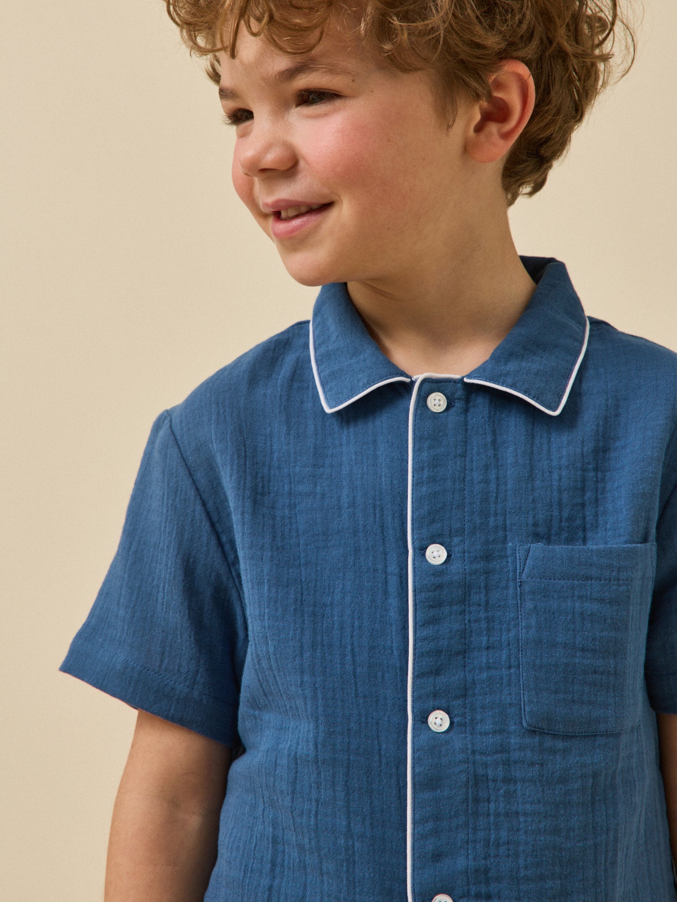 Jungen Pyjama-Short aus Baumwollgaze