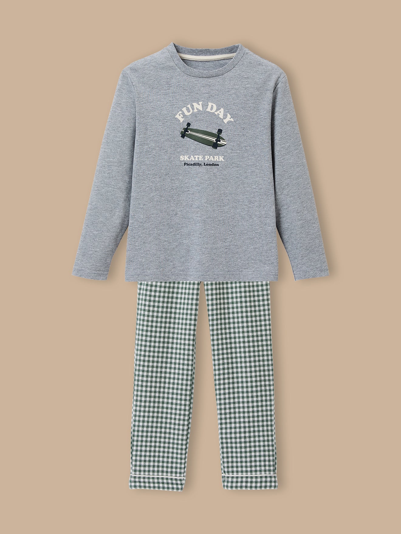 Jungen-Pyjama mit Druckmotiv – Bio-Baumwolle