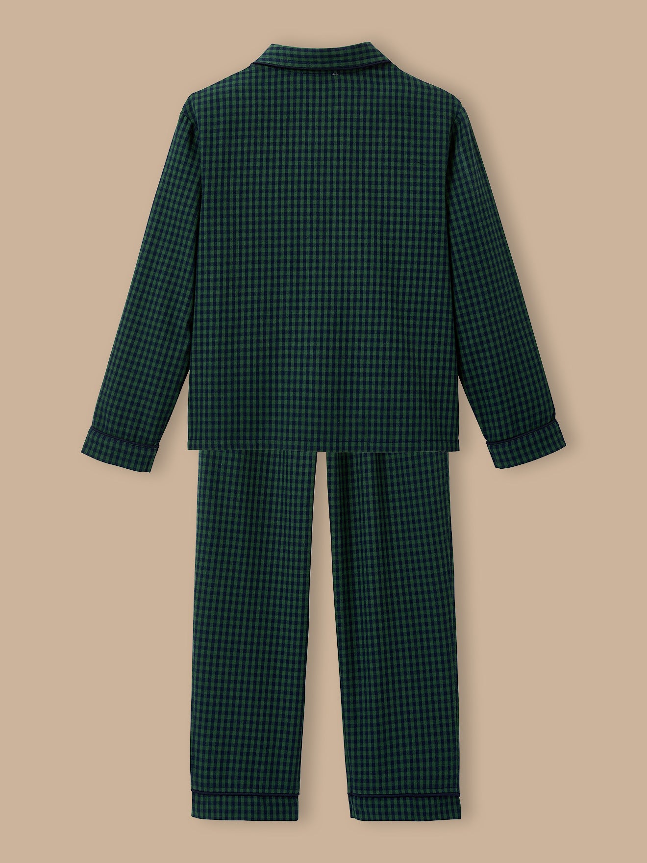 Jungen-Pyjama im Grossvater-Look mit Karomuster