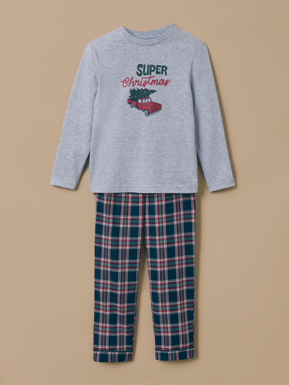 Jungen-Pyjama, weihnachtlich bedruckt