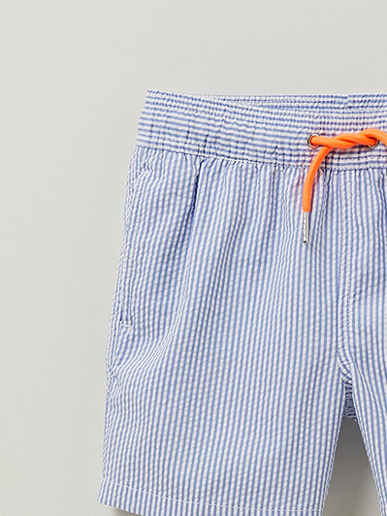 Short de bain en seersucker Garçon