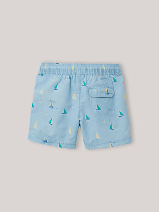 Short de bain "voiliers" Garçon