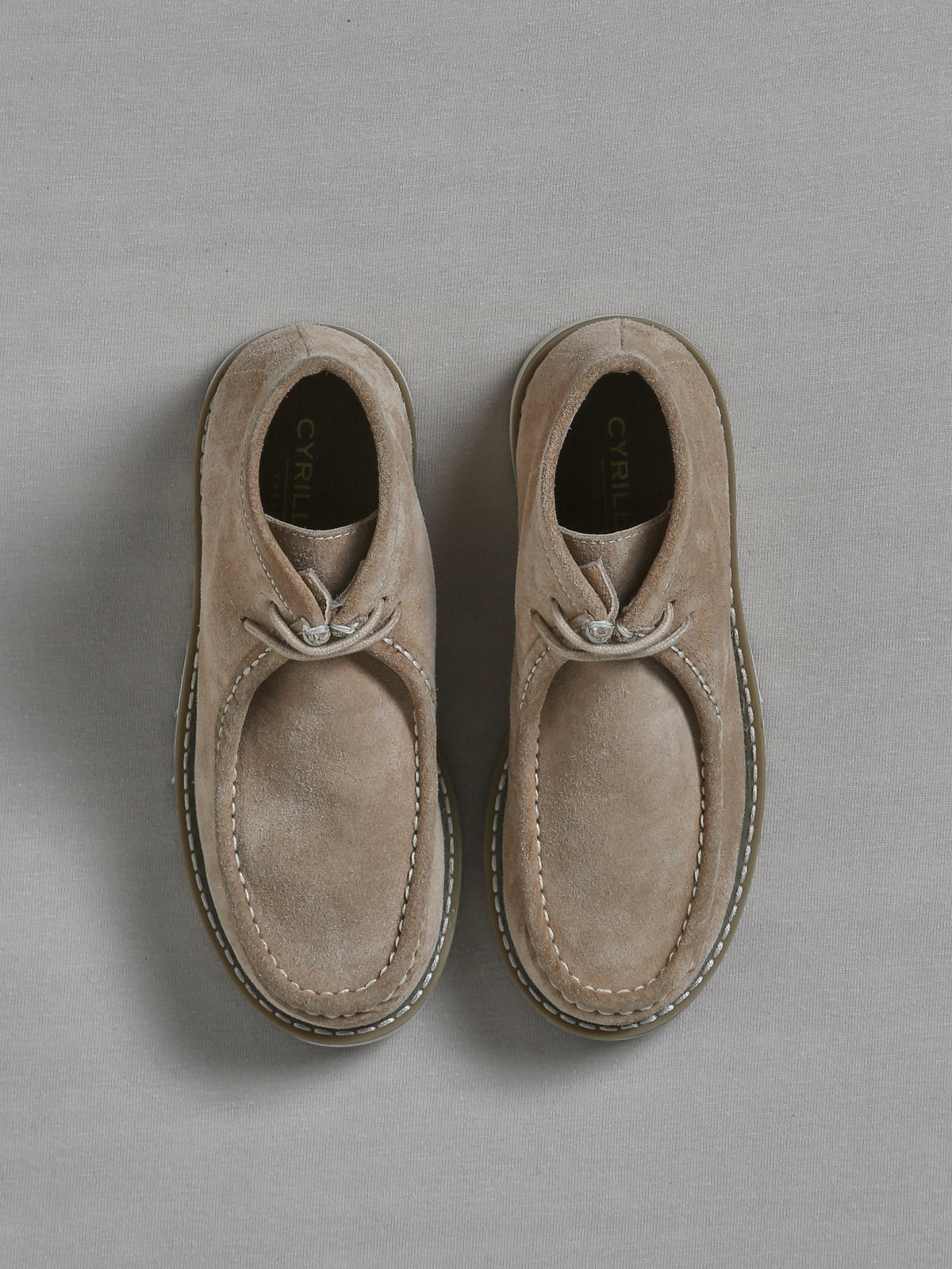 Derby Garçon en cuir velours