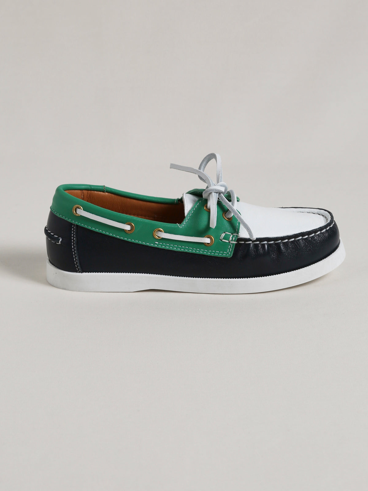 Chaussure bateau en cuir Garçon