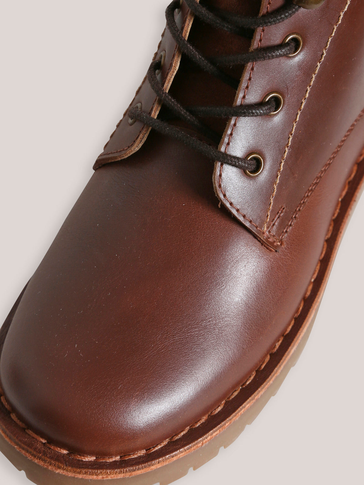 Jungen-Stiefel aus Leder mit kariertem Schaft