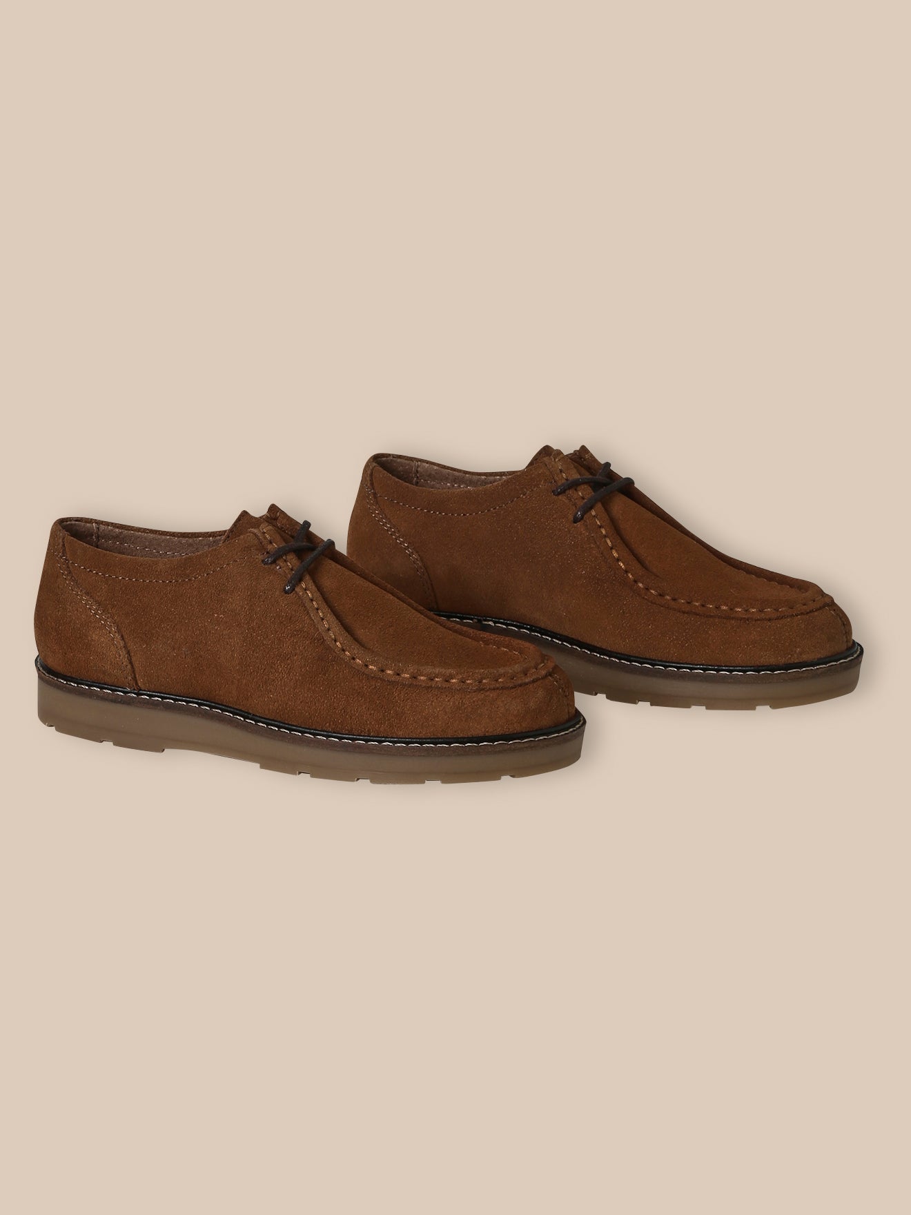 Derbies à lacets croûte de cuir Garçon