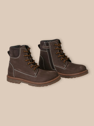 Bottines montantes en cuir Garçon