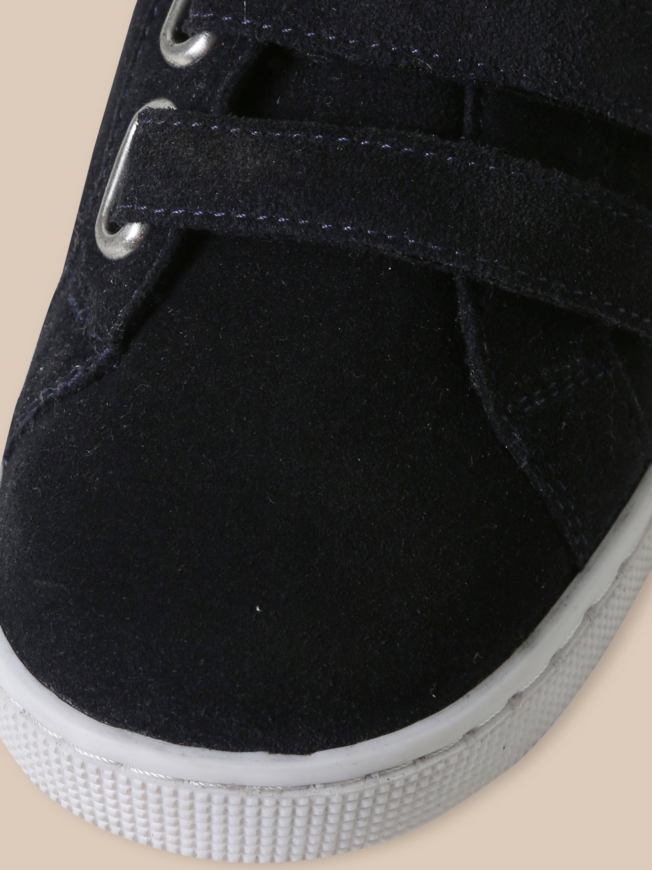 Baskets basses en croûte de cuir garçon