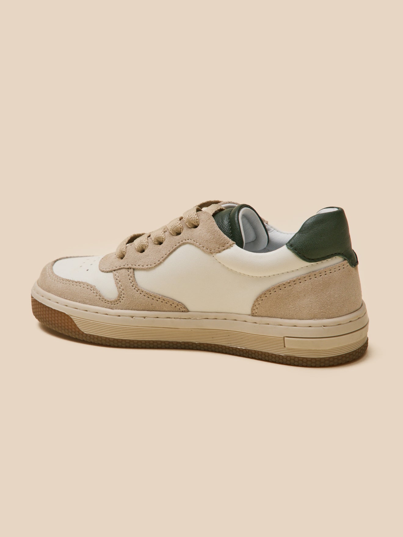 Jungen-Sneaker aus Leder, zweifarbig