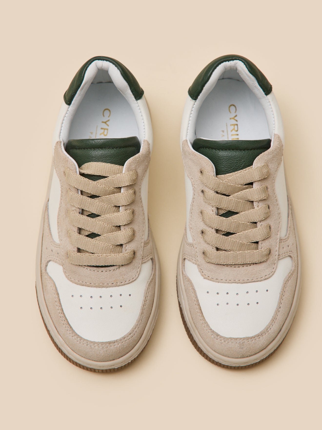 Jungen-Sneaker aus Leder, zweifarbig