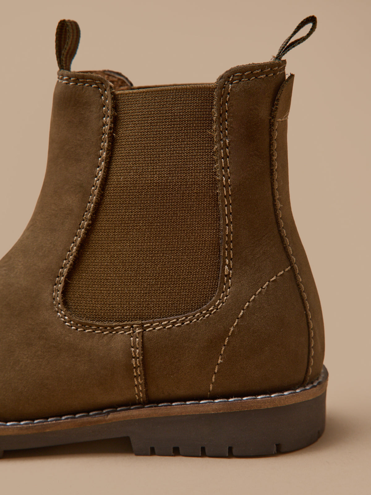Boots chelsea cuir nubuck garçon