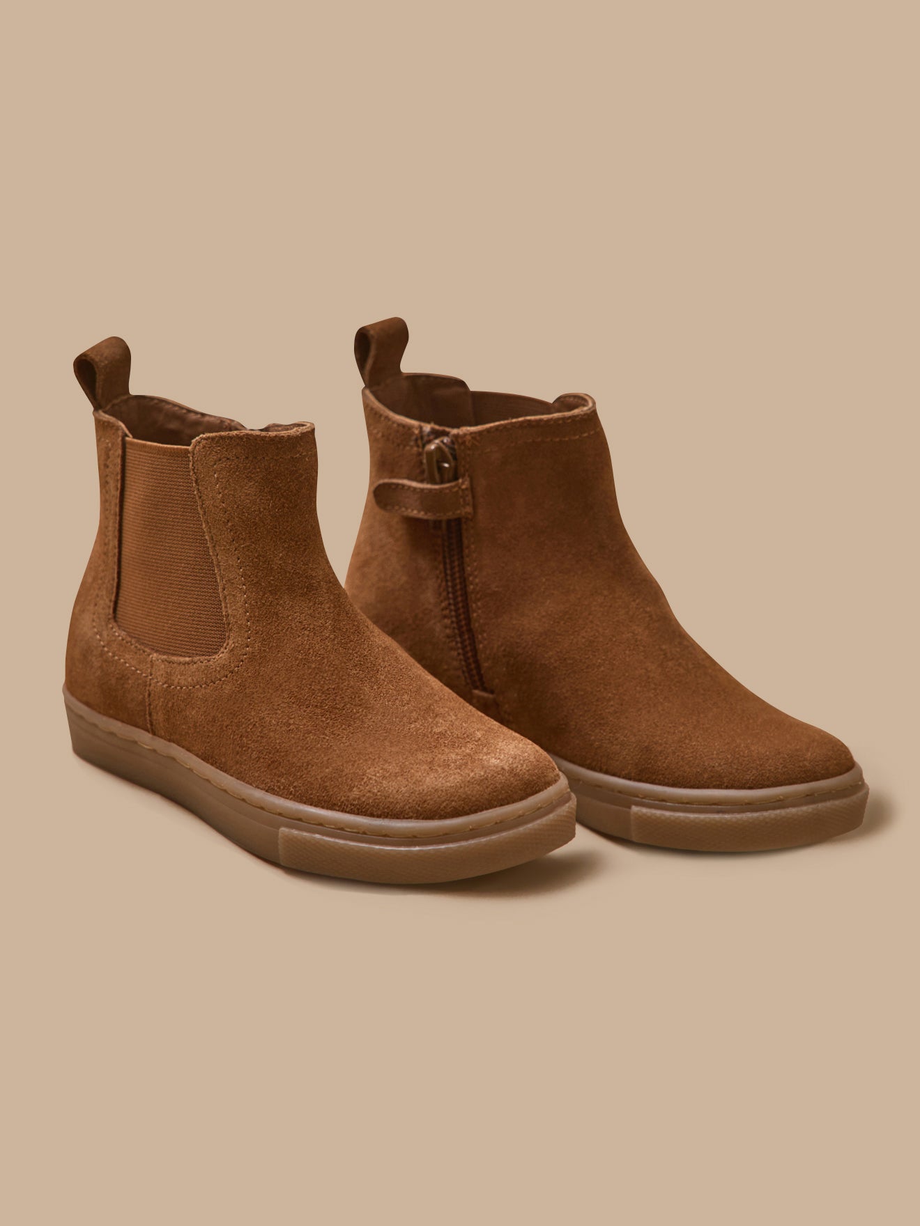 Boots chelsea cuir suédé garçon