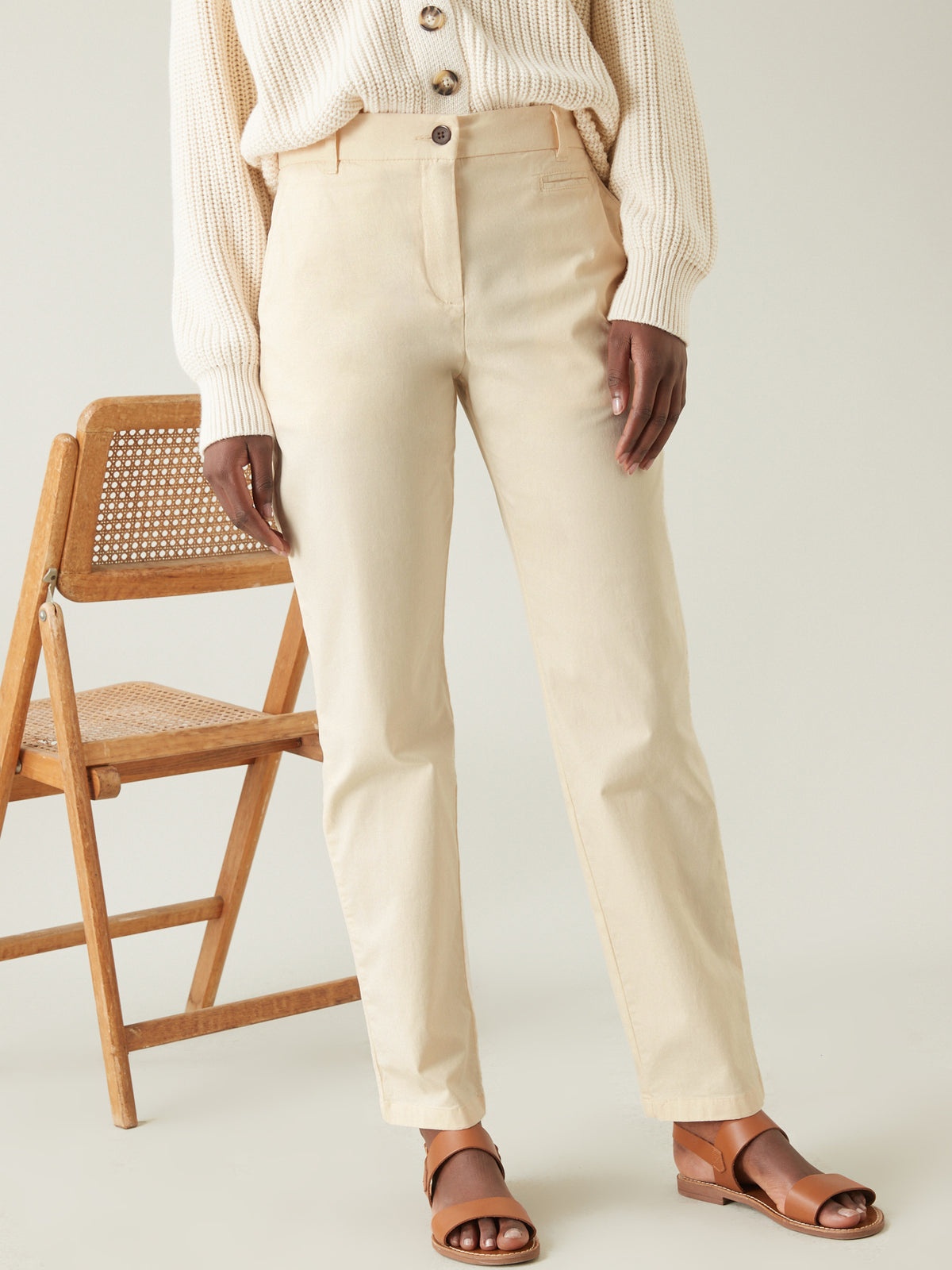 Chino coton stretch femme