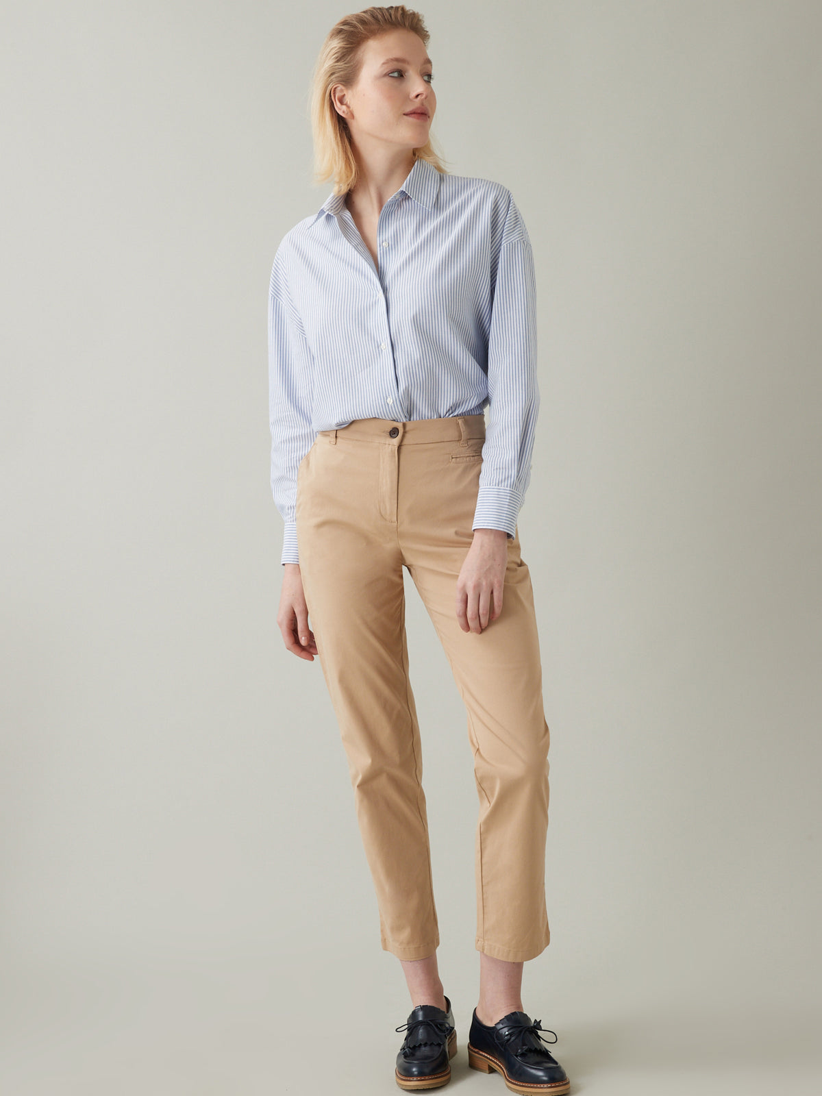 Damen-Chinohose aus Baumwoll-Stretch