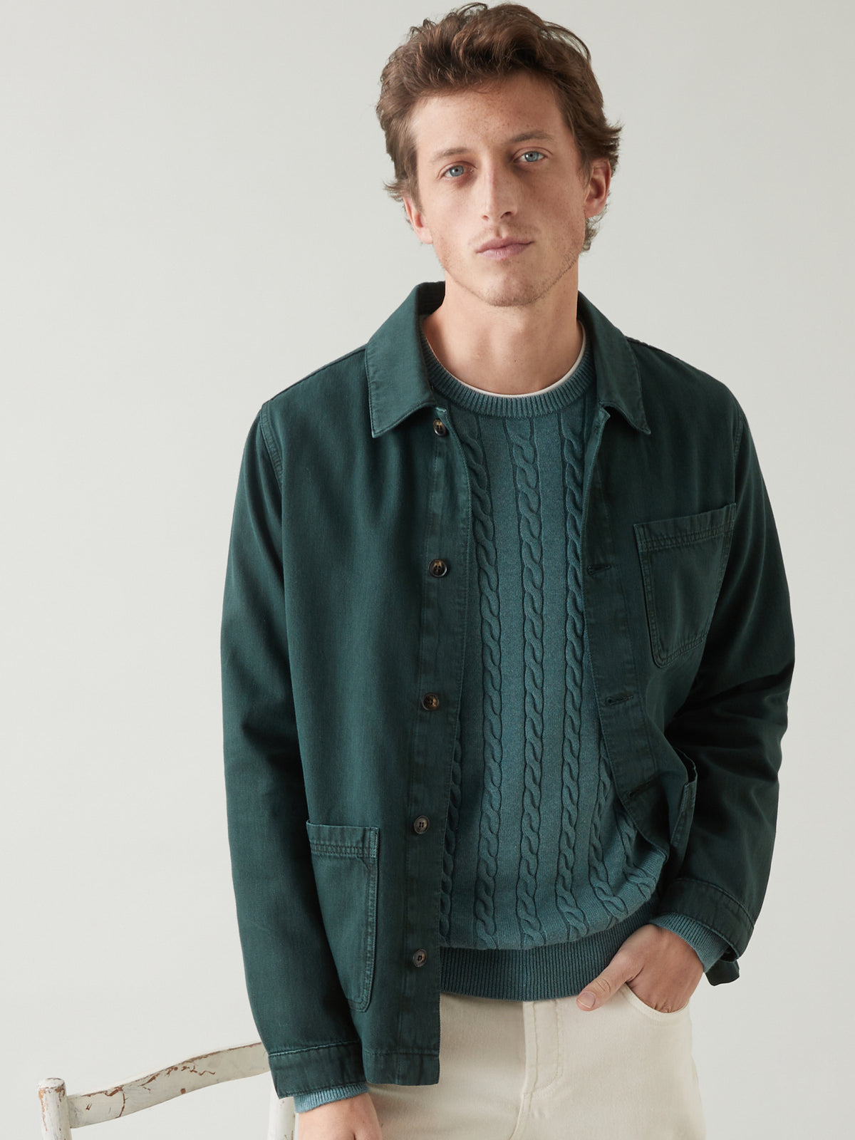 Veste worker homme twill coton recyclé