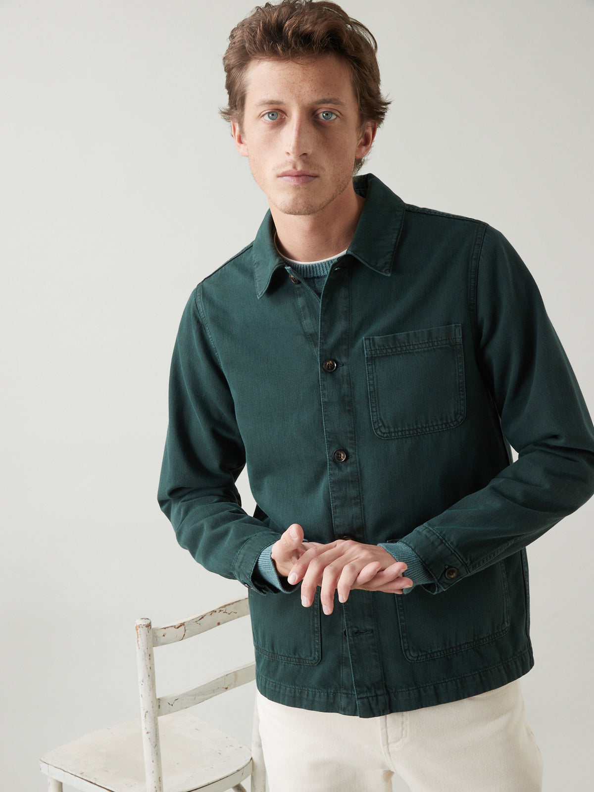 Veste worker homme twill coton recyclé