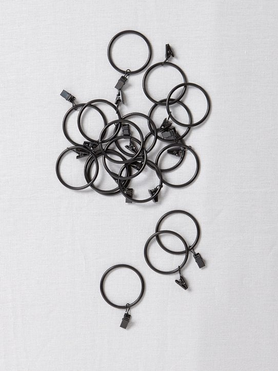 Vorhang-Ringe ø 3 cm mit Klammern, 8-tlg.