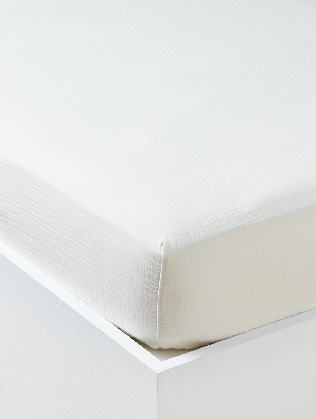 Spannbettlaken aus Baumwoll-Gaze « Strukturmuster »