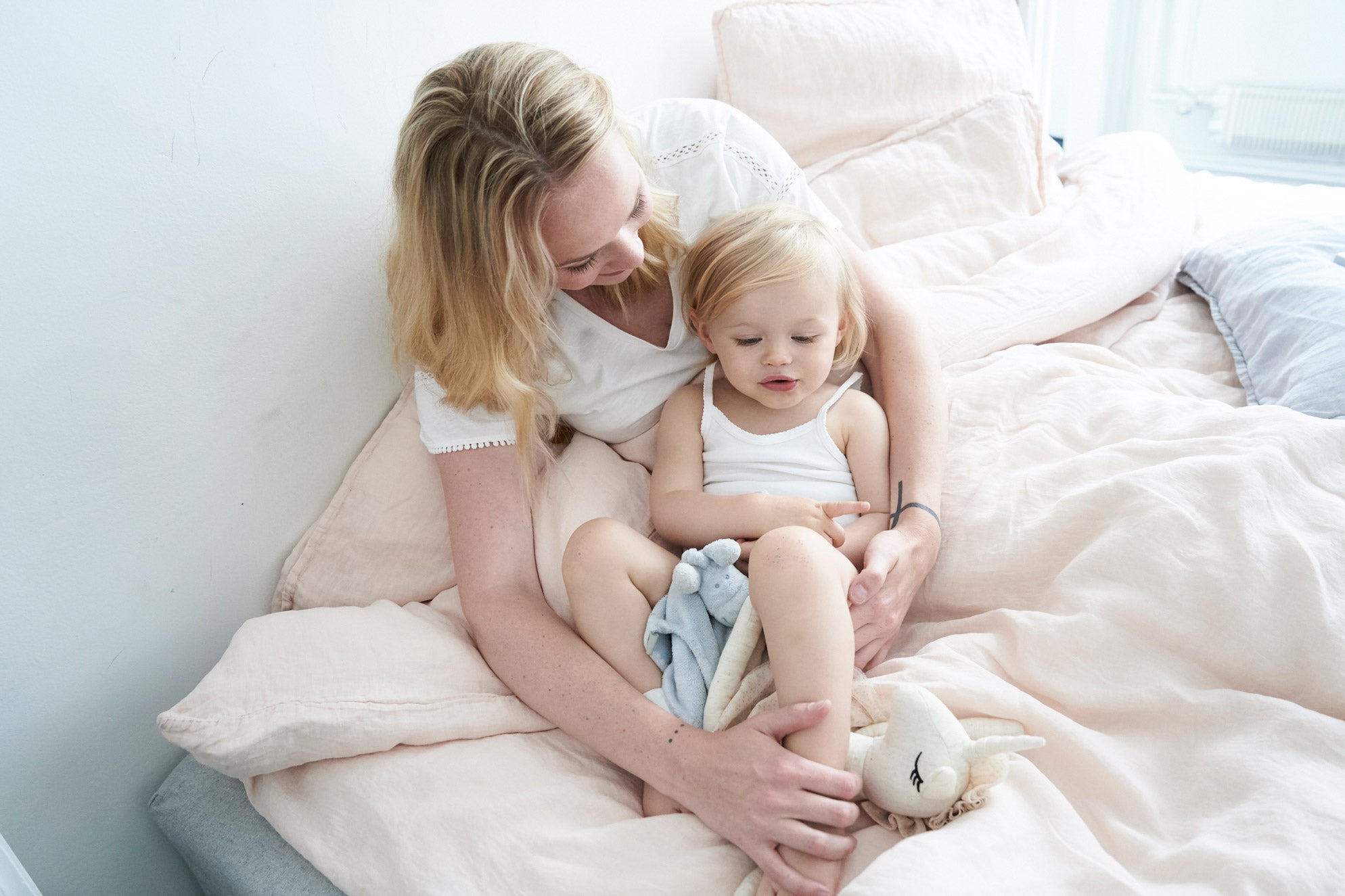 Bettbezug aus gewaschenem Leinen « Cocooning »