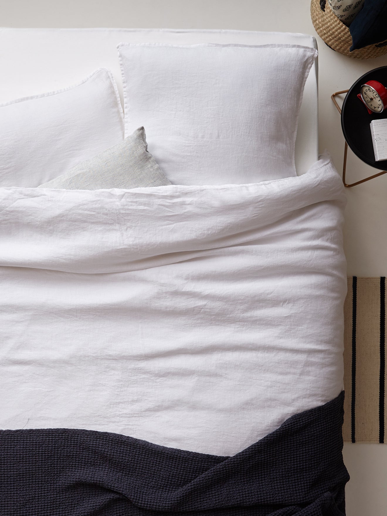 Bettbezug aus gewaschenem Leinen « Cocooning »