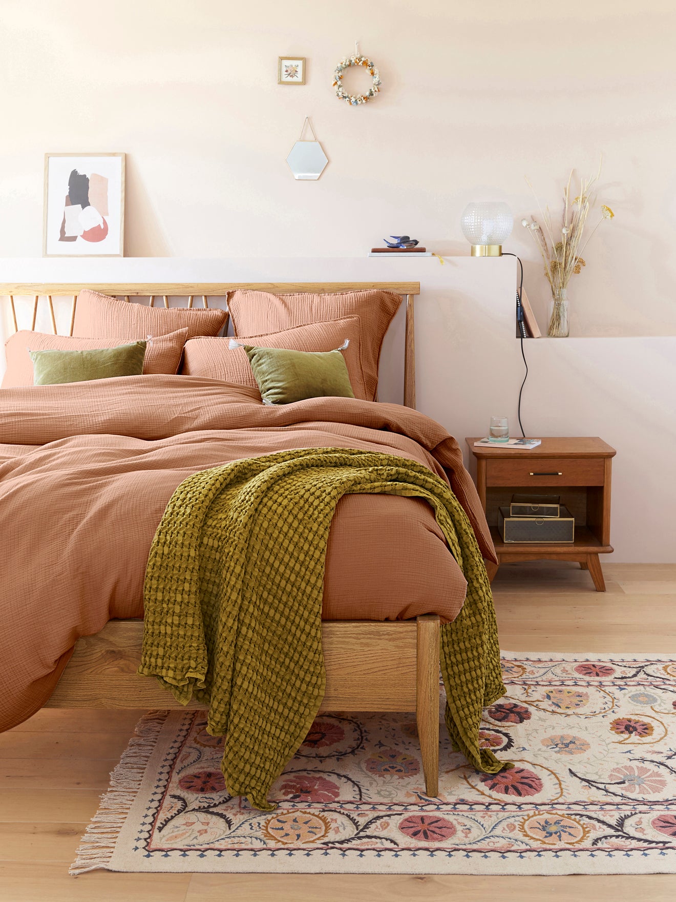 Bettbezug aus Baumwoll-Gaze « Waffelmuster »