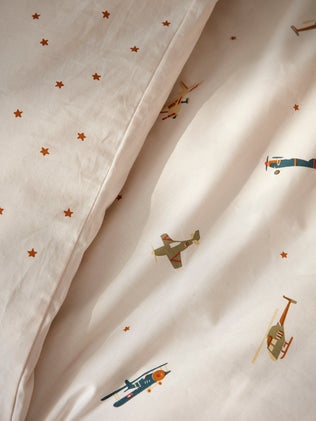 Housse de couette coton "Aviateur"