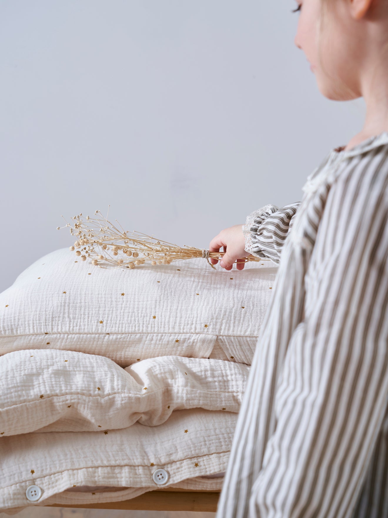 Baby-Bettbezug aus Bio-Baumwoll-Gaze « Baby »