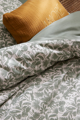 Bettbezug aus Baumwolle « Dschungel »