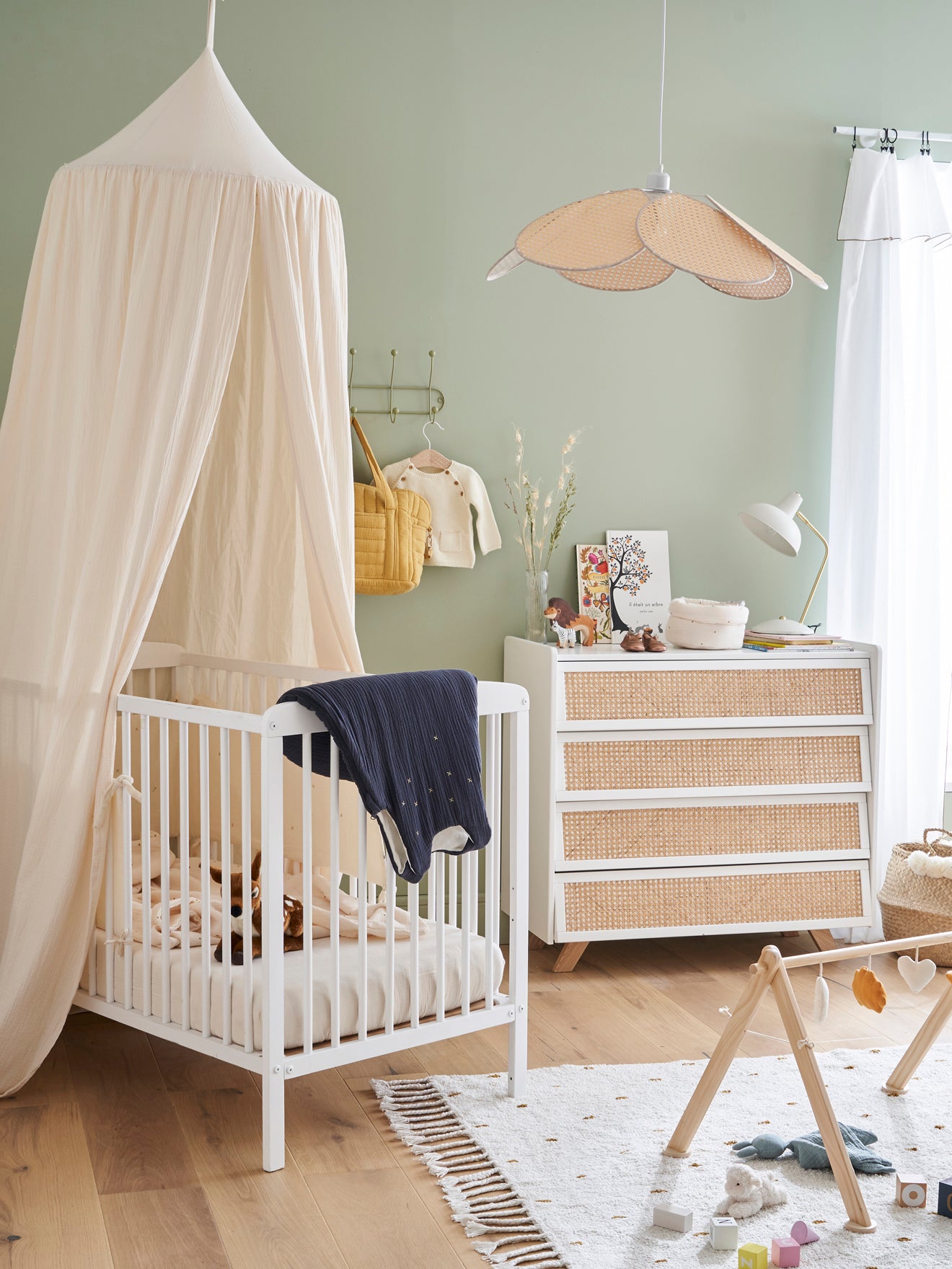 Himmelbett-Vorhang aus Baumwoll-Gaze