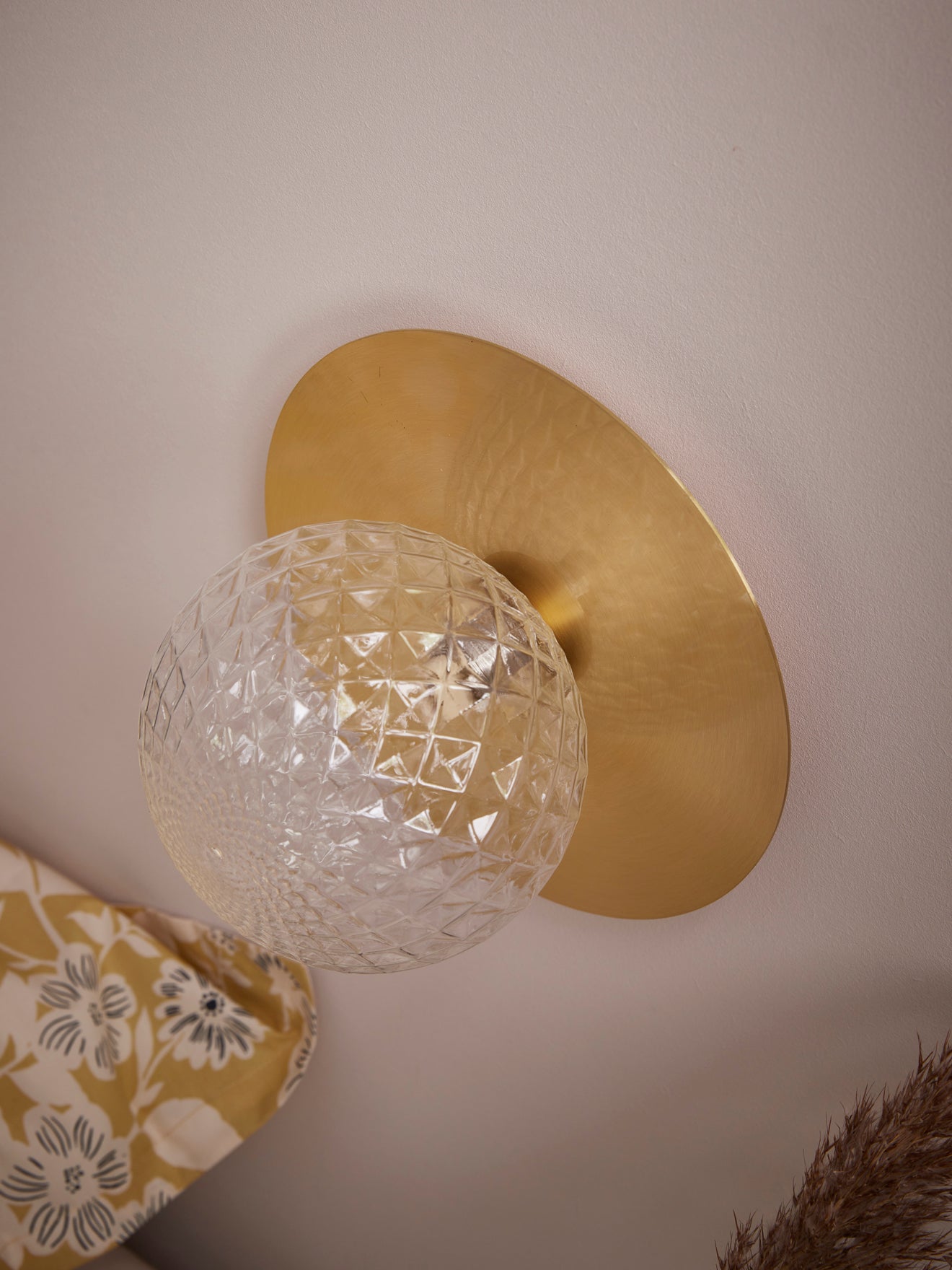 Wandleuchte Glas und Metall