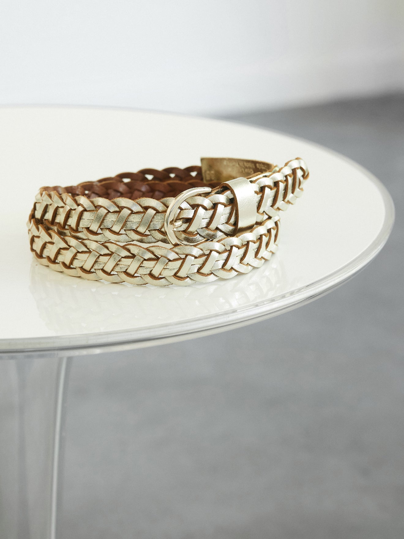 Geflochtener Damengürtel aus Leder