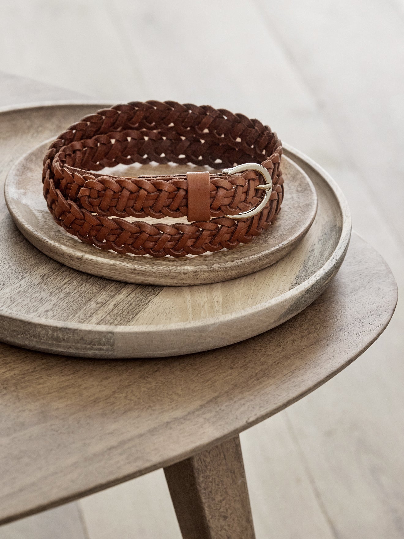 Geflochtener Damengürtel aus Leder